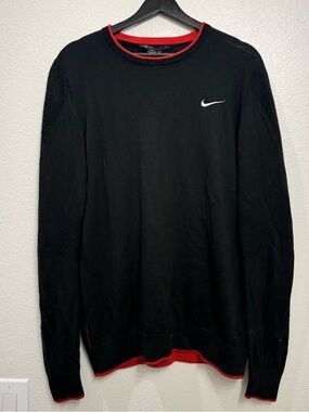 90s Nike Tiger Wood Vintage Black Men’s Golf Sweater L 21x28